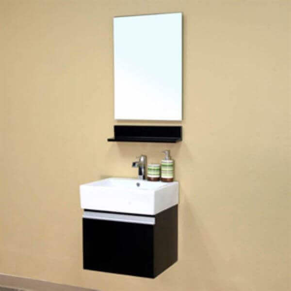 20.5 in Single wall mount style sink vanity-wood-espresso - 203145-S