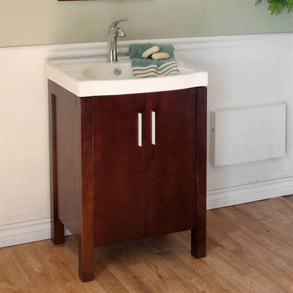 23.8 in Single sink vanity-wood-dark walnut - 804381-W