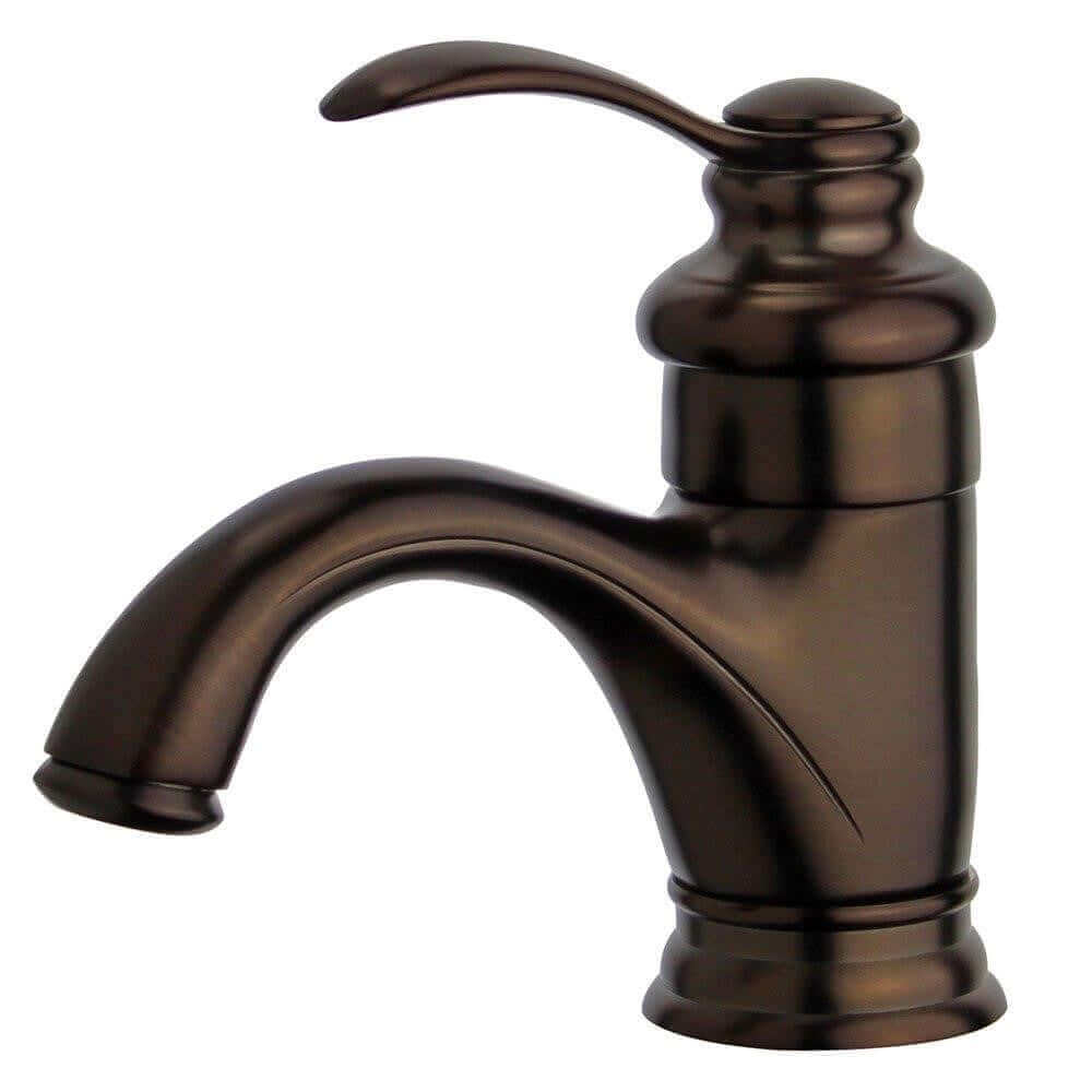 Barcelona Single Handle Bathroom Vanity Faucet in Oil Rubbed Bronze - 10118A1-ORB-W