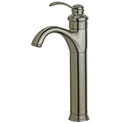 Madrid Single Handle Bathroom Vanity Faucet in Brushed Nickel - 10118A2-BN-WO