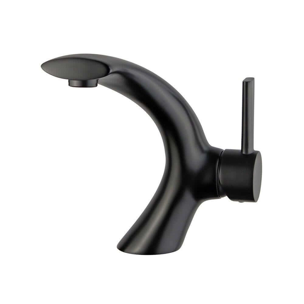 Bilbao Single Handle Bathroom Vanity Faucet in Black - 10165T2-NB-WO