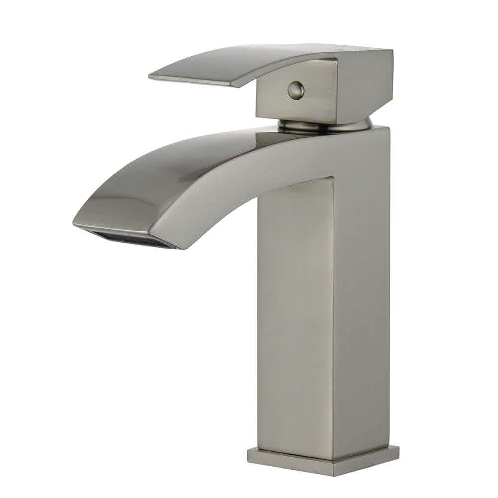 Cordoba Single Handle Bathroom Vanity Faucet in Brushed Nickel - 10166-BN-WO