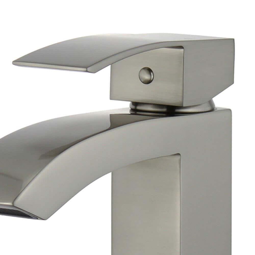 Cordoba Single Handle Bathroom Vanity Faucet in Brushed Nickel - 10166-BN-W