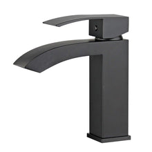 Load image into Gallery viewer, Cordoba Single Handle Bathroom Vanity Faucet in Black - 10166-NB-W