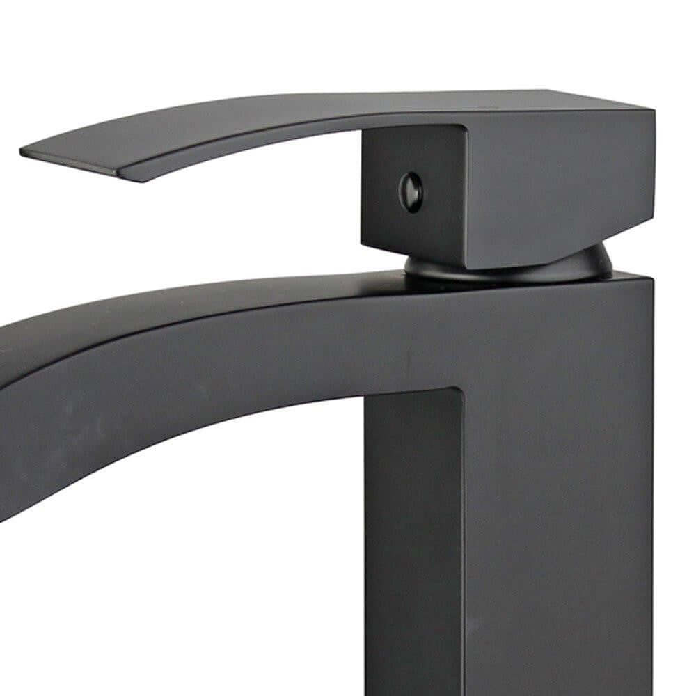 Cordoba Single Handle Bathroom Vanity Faucet in Black - 10166-NB-W