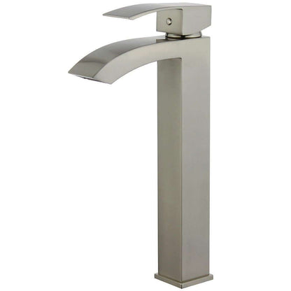 Palma Single Handle Bathroom Vanity Faucet in Brushed Nickel - 10166A1-BN-WO