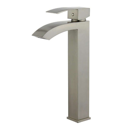 Palma Single Handle Bathroom Vanity Faucet in Brushed Nickel - 10166A1-BN-WO