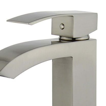 Palma Single Handle Bathroom Vanity Faucet in Brushed Nickel - 10166A1-BN-WO