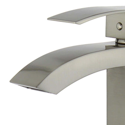 Palma Single Handle Bathroom Vanity Faucet in Brushed Nickel - 10166A1-BN-WO