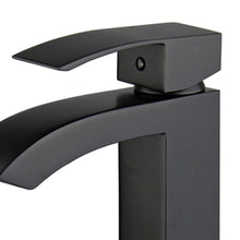 Load image into Gallery viewer, Palma Single Handle Bathroom Vanity Faucet in Black - 10166A1-NB-WO