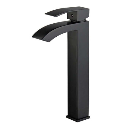 Palma Single Handle Bathroom Vanity Faucet in Black - 10166A1-NB-W