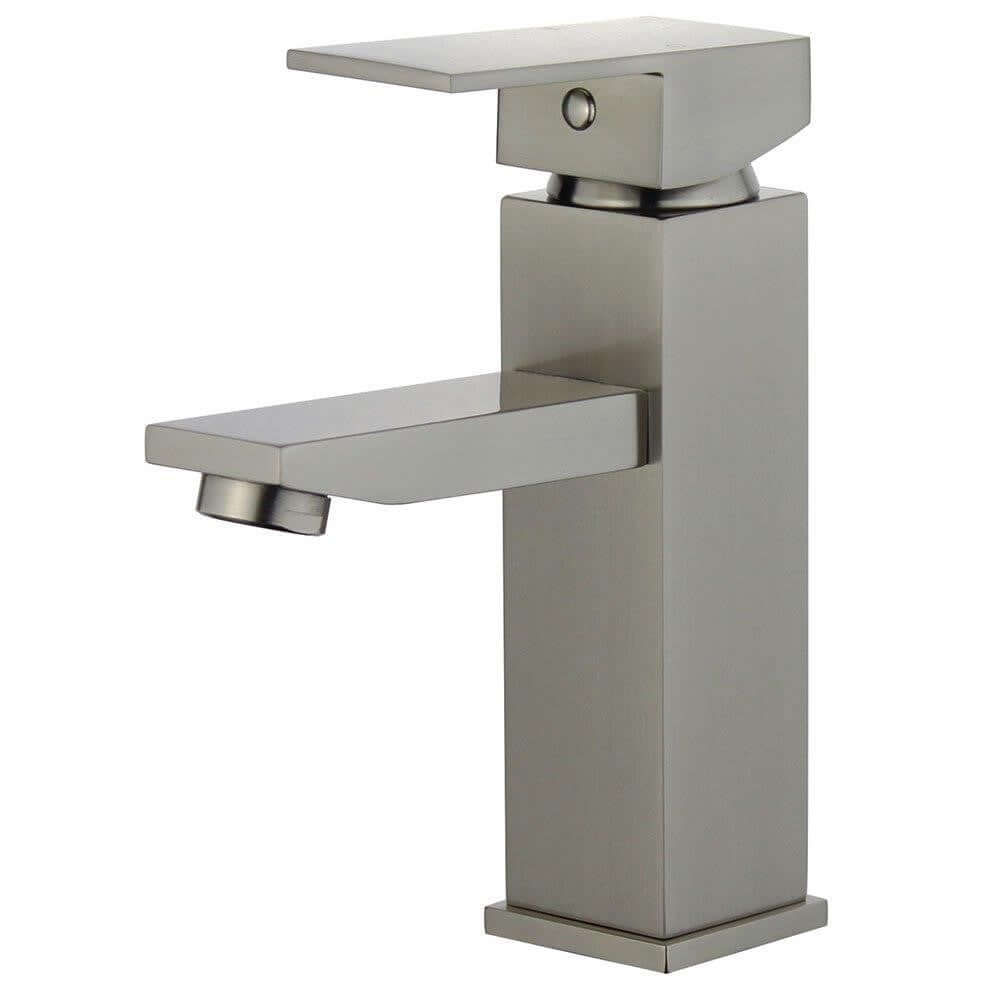 Granada Single Handle Bathroom Vanity Faucet in Brushed Nickel - 10167-BN-W