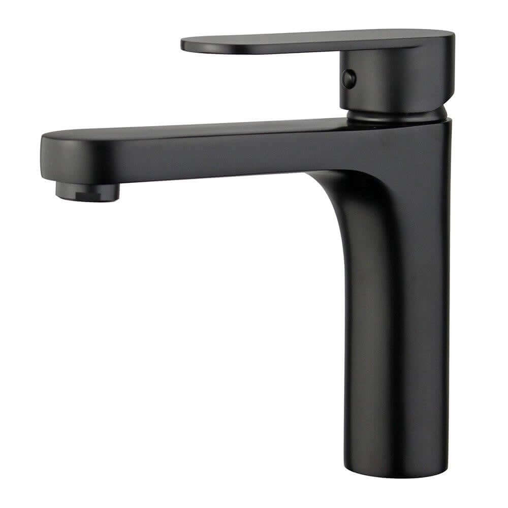Donostia Single Handle Bathroom Vanity Faucet in Black - 10167N1-NB-WO