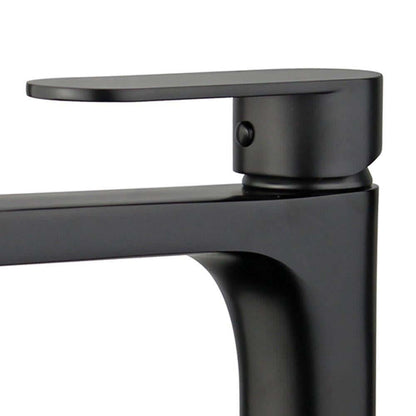 Donostia Single Handle Bathroom Vanity Faucet in Black - 10167N1-NB-W