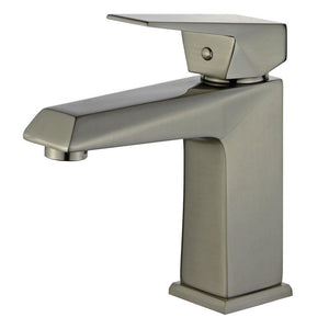Valencia Single Handle Bathroom Vanity Faucet in Brushed Nickel - 10167P1-BN-W