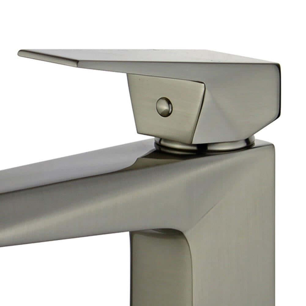 Valencia Single Handle Bathroom Vanity Faucet in Brushed Nickel - 10167P1-BN-W