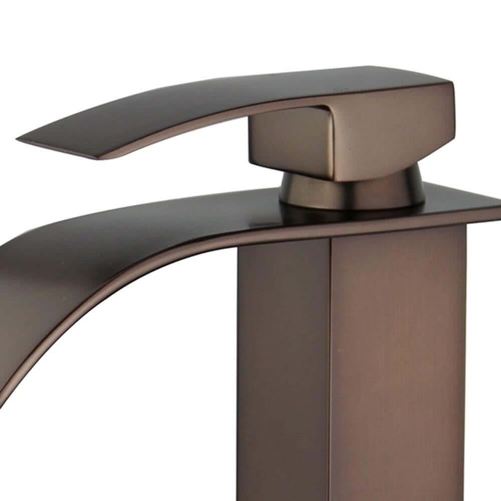 Santiago Single Handle Bathroom Vanity Faucet in Oil Rubbed Bronze - 10167P4-ORB-W