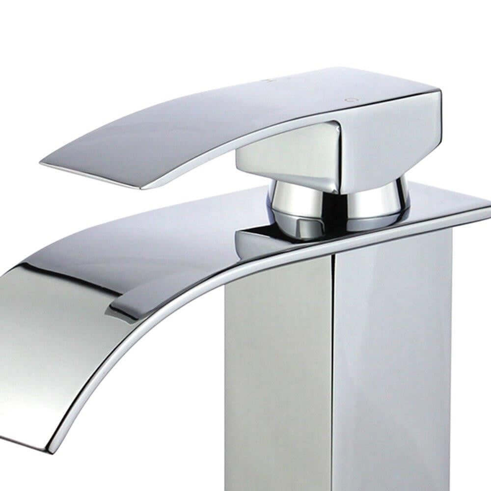 Santiago Single Handle Bathroom Vanity Faucet in Polished Chrome - 10167P4-PC-WO