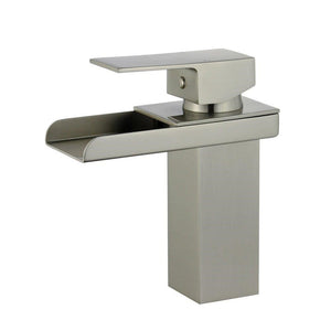 Pamplona Single Handle Bathroom Vanity Faucet in Brushed Nickel - 10167P5-BN-WO