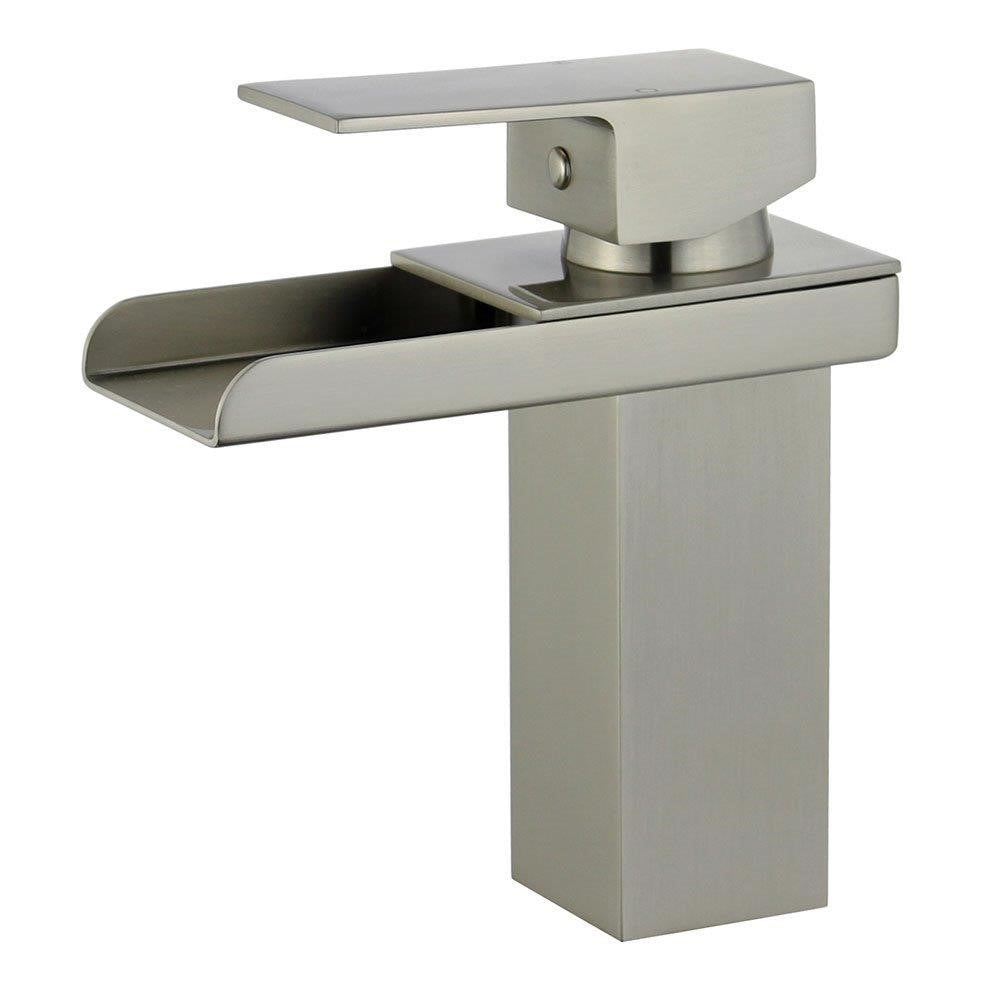 Pampalona Single Handle Bathroom Vanity Faucet in Brushed Nickel - 10167P5-BN-W