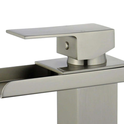 Pampalona Single Handle Bathroom Vanity Faucet in Brushed Nickel - 10167P5-BN-W