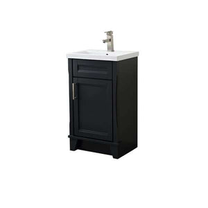 20 in. Single Sink Vanity in Dark Gray Finish with White Ceramic Sink Top - 400700-20-DG-CE