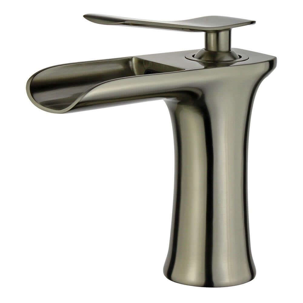 Logrono Single Handle Bathroom Vanity Faucet in Brushed Nickel - 12119B1-BN-WO