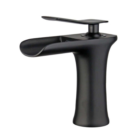 Logrono Single Handle Bathroom Vanity Faucet in Black - 12119B1-NB-WO