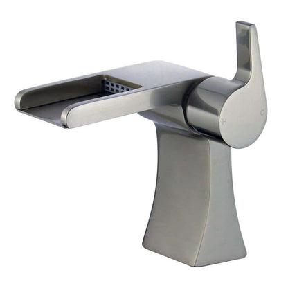 Salamanca Single Handle Bathroom Vanity Faucet in Brushed Nickel - 12119B3-BN-W