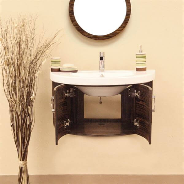 34 in Single vanity-Wood-Ebony-Zebra - 804338-EB