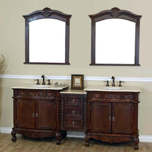 Load image into Gallery viewer, 82.7 in. Double sink vanity-walnut-cream marble - 202016A-D-CR