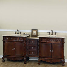 Load image into Gallery viewer, 82.7 in. Double sink vanity-walnut-cream marble - 202016A-D-CR