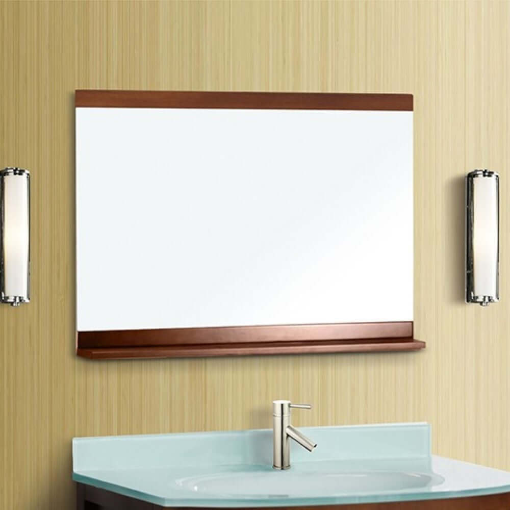 Wood Frame Mirror in Walnut - 202140-M-W