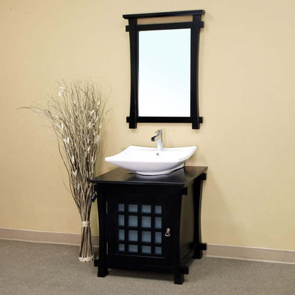 30 in Single sink vanity-wood-black - 203012