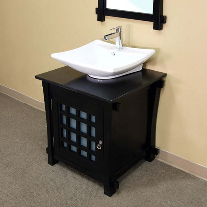 30 in Single sink vanity-wood-black - 203012