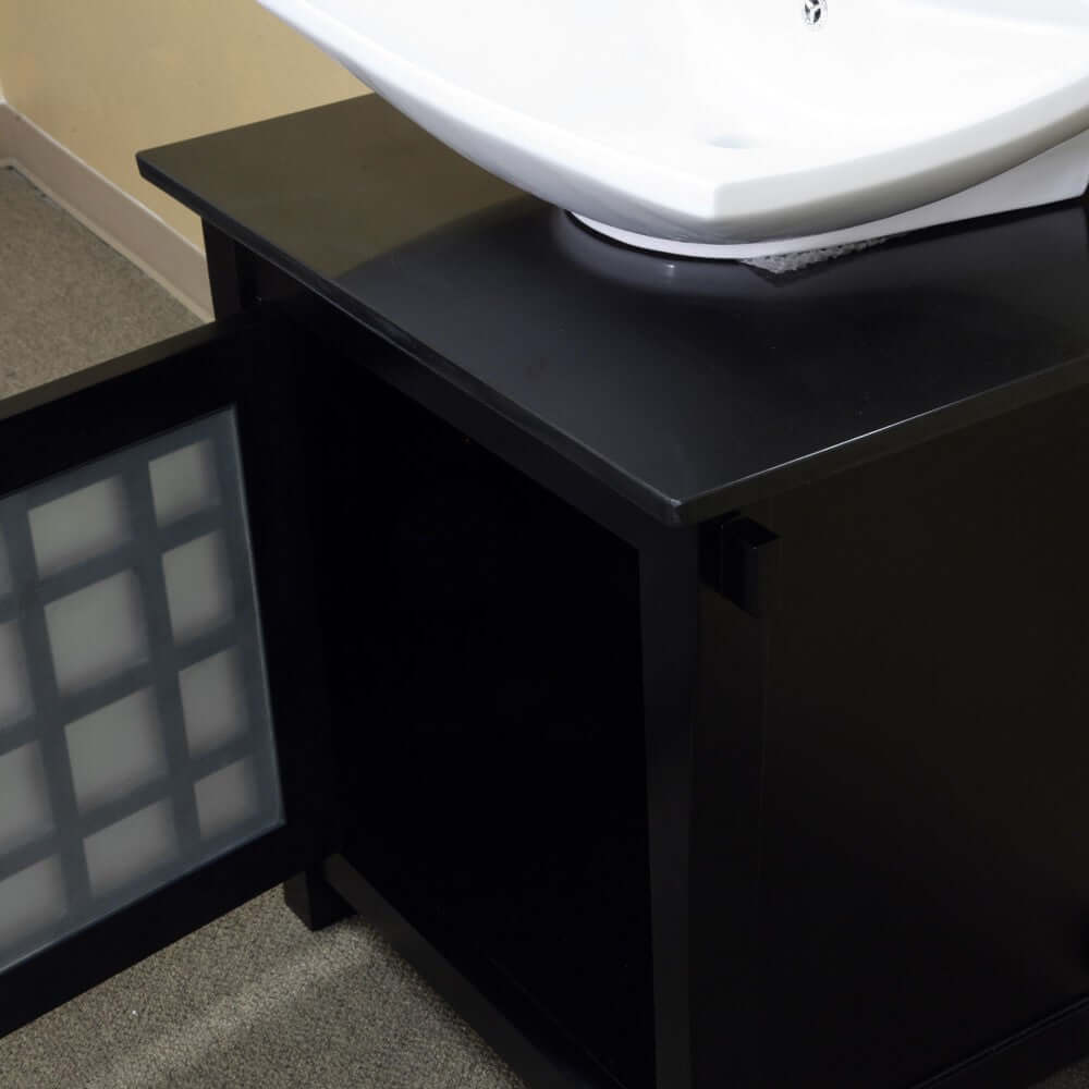 30 in Single sink vanity-wood-black - 203012