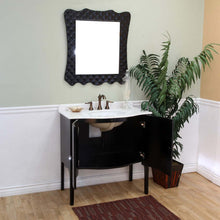 Load image into Gallery viewer, 36.6 in Single sink vanity-wood-black -white marble - 203037-B-WH