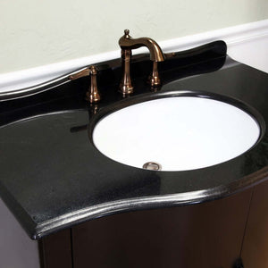 36.6 in Single sink vanity-wood-black - 203037-B