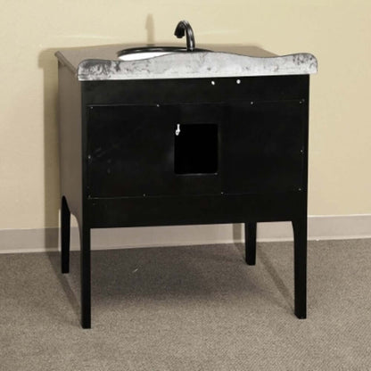 36.6 in Single sink vanity-wood-black - 203037-B