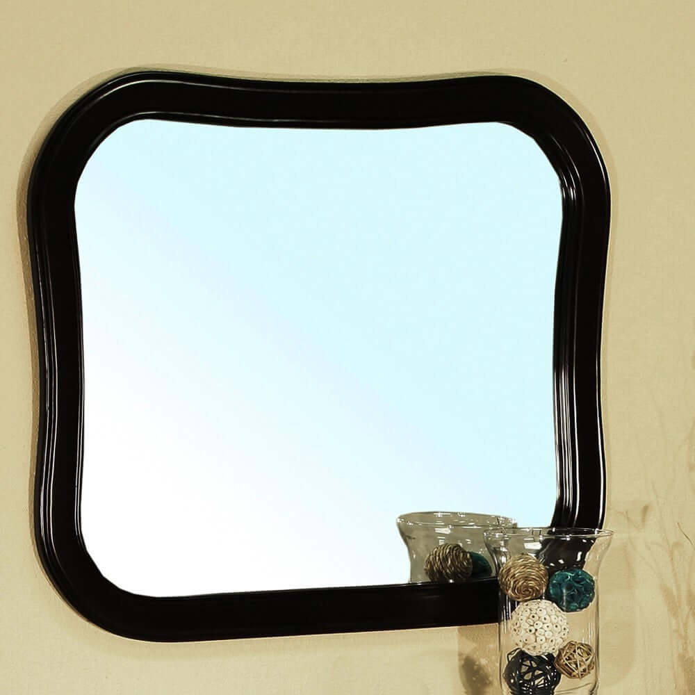 Solid wood frame mirror-black - 203037-MIRROR-B