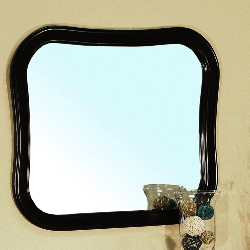 Solid wood frame mirror-black - 203037-MIRROR-B