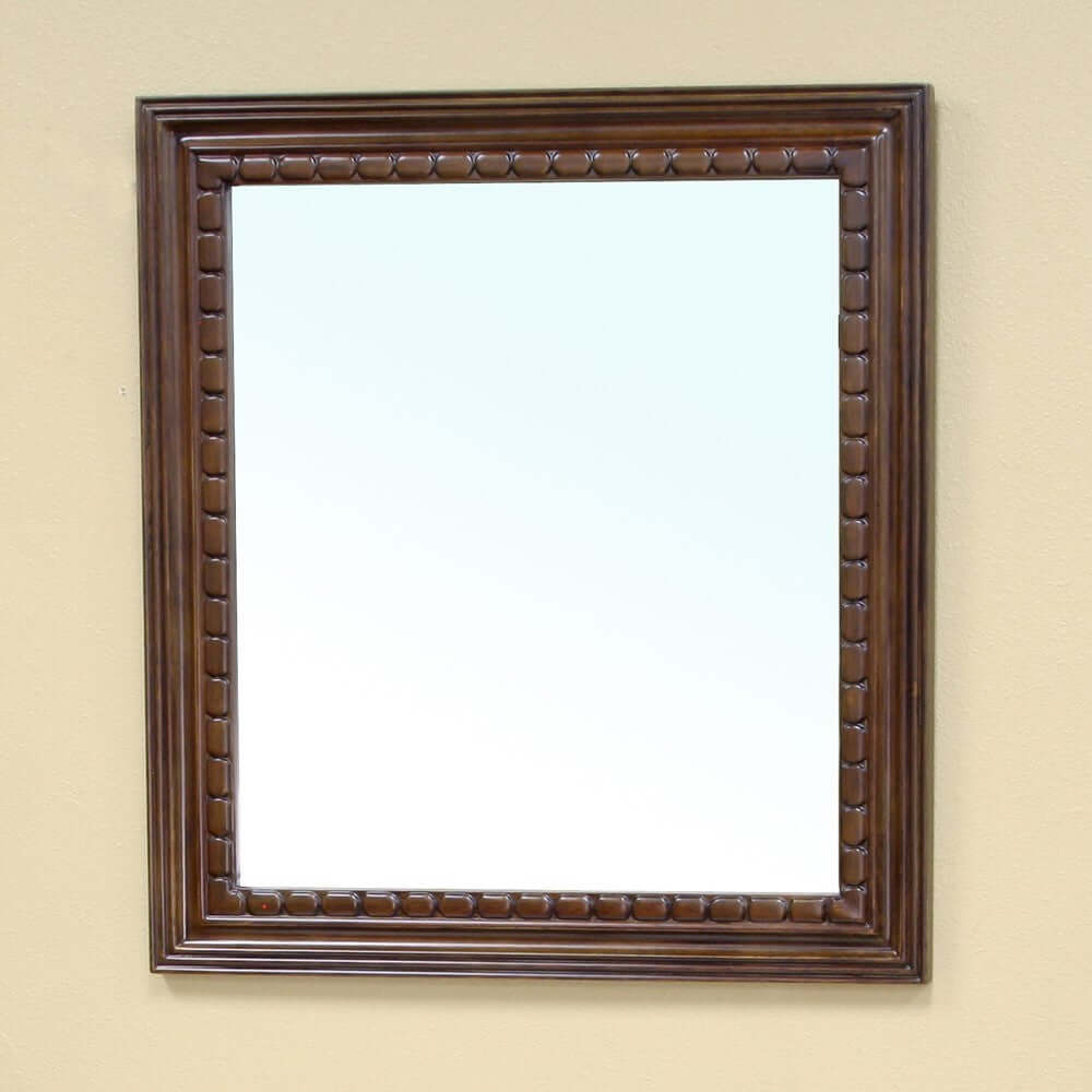 Solid wood frame mirror-walnut - 203045-MIRROR