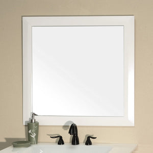 Solid wood frame mirror-white - 203054-MIRROR-WH