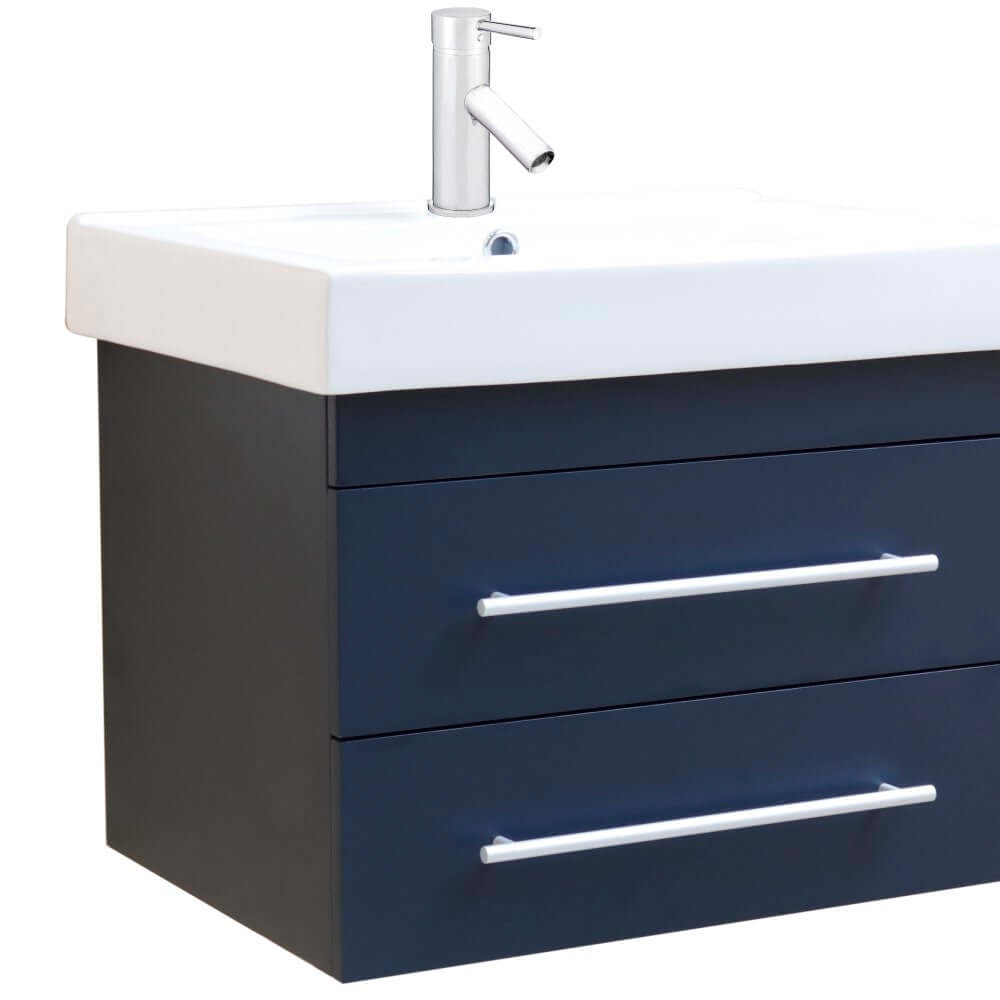 24.25 in Single wall mount style sink vanity-wood-dark gray - 203102-S-DG