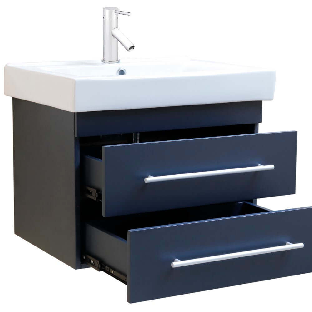 24.25 in Single wall mount style sink vanity-wood-dark gray - 203102-S-DG