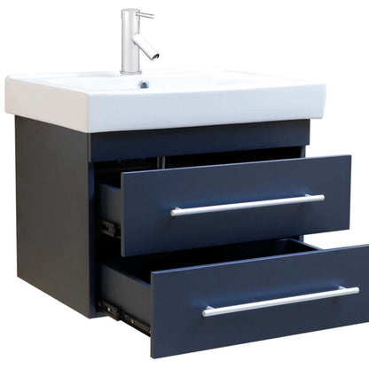 24.25 in Single wall mount style sink vanity-wood-dark gray - 203102-S-DG