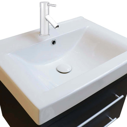 24.25 in Single wall mount style sink vanity-wood-dark gray - 203102-S-DG