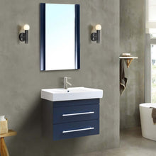 Load image into Gallery viewer, 24.25 in Single wall mount style sink vanity-wood-dark gray - 203102-S-DG