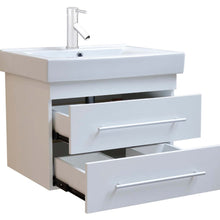 Load image into Gallery viewer, 24.25 in Single wall mount style sink vanity-wood-white - 203102-S-WH