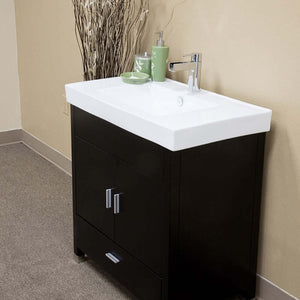 31.5 in Single sink vanity-wood-black - 203107-S